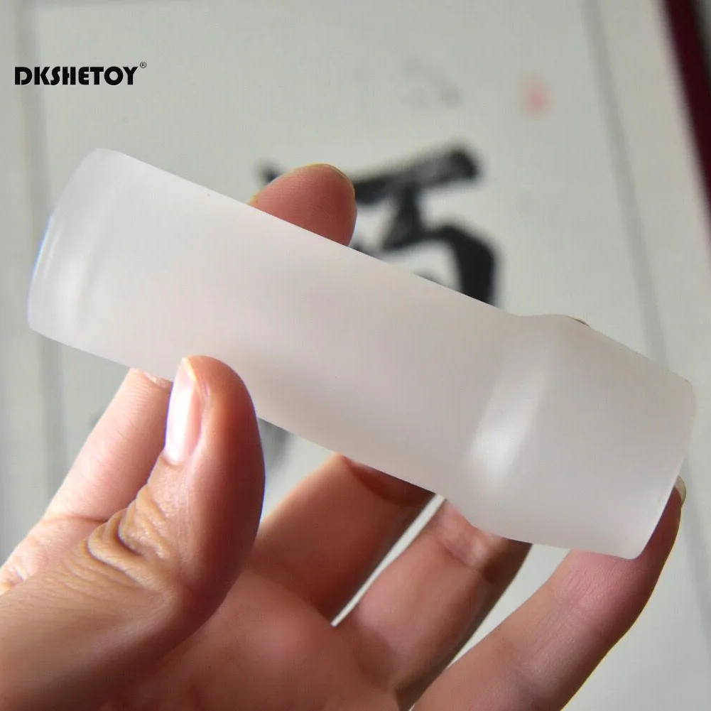 Silicone Genital Sleeve Enlargement Extender Stretcher Pump Glans Cap Sex Toy Enlarger Sleeves For Penis Erection Adult Supplies