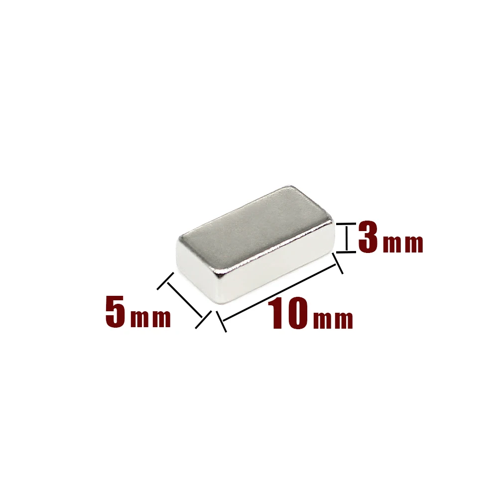 20/50/100/200/300PCS 10x5x3 mm Super Strong Square Magnet 10x5x3 mm for Home Refrigerators, Offices DIY 10x5x3 mm