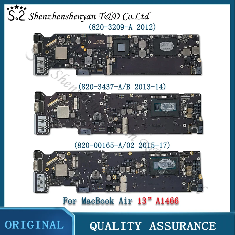 Laptop A1466 Motherboard for MacBook Air 13” A1466 Logic Board 2012 820-3029-A 2013-2014 820-3437-A/B 2015-2017 820-00165-A