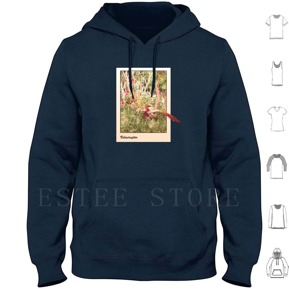 Velociraptor Polaroid Hoodies Velociraptor Dino Deino Dinosaur Bird Birds Realistic Dinosaur Real Dinosaur Anatomy