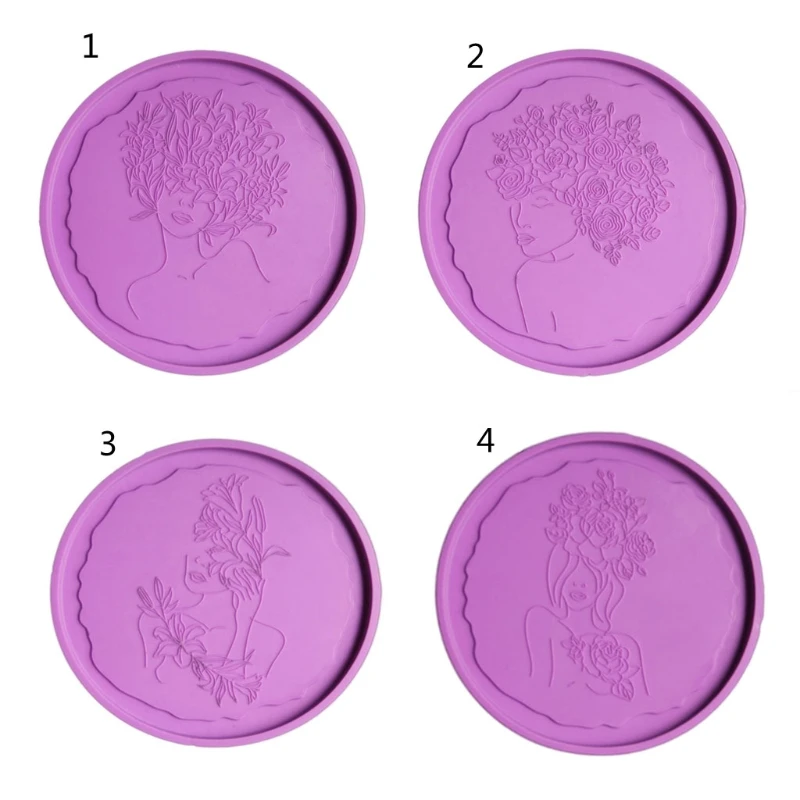 Kwiaty do składania wróżka taca formy DIY Fairy Maiden żywica Coaster formy piękno Coaster formy silikonowe żywicy epoksydowej odlewania formy