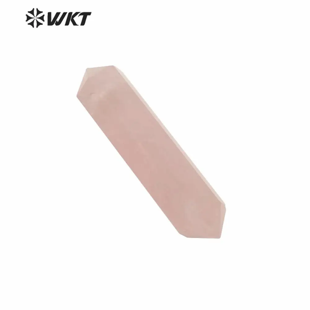 WT-P1579 Luxury Natural Gem-Stone Double Point Quartz Pendant Fashion 1.2mm Hole Pink Natural Stone New Sale Jewelry