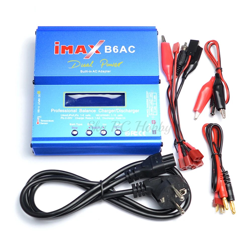 IMAX B6 AC B6AC Lipo NiMH 3S RC Battery Balance Charger / Discharger + B6AC European Universal Power Cord Power Cable EU / US