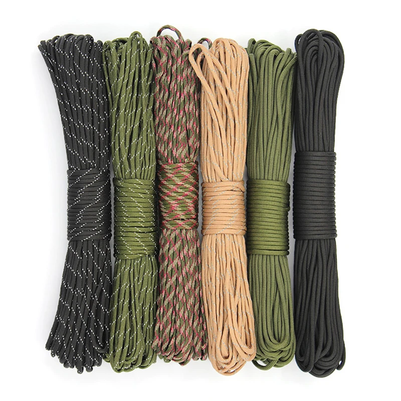 20 Meters Dia.4mm 7 Stand Cores Paracord for Survival Parachute Cord Lanyard Camping Rope Hiking Clothesline Tent  Accessories