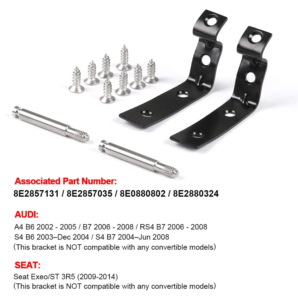 

For Audi A4 S4 RS4 B6 B7 8E Glove Box Lid Hinge Repair Fix Kit Brackets - Snap Replacement Parts for Vehicle Accessories