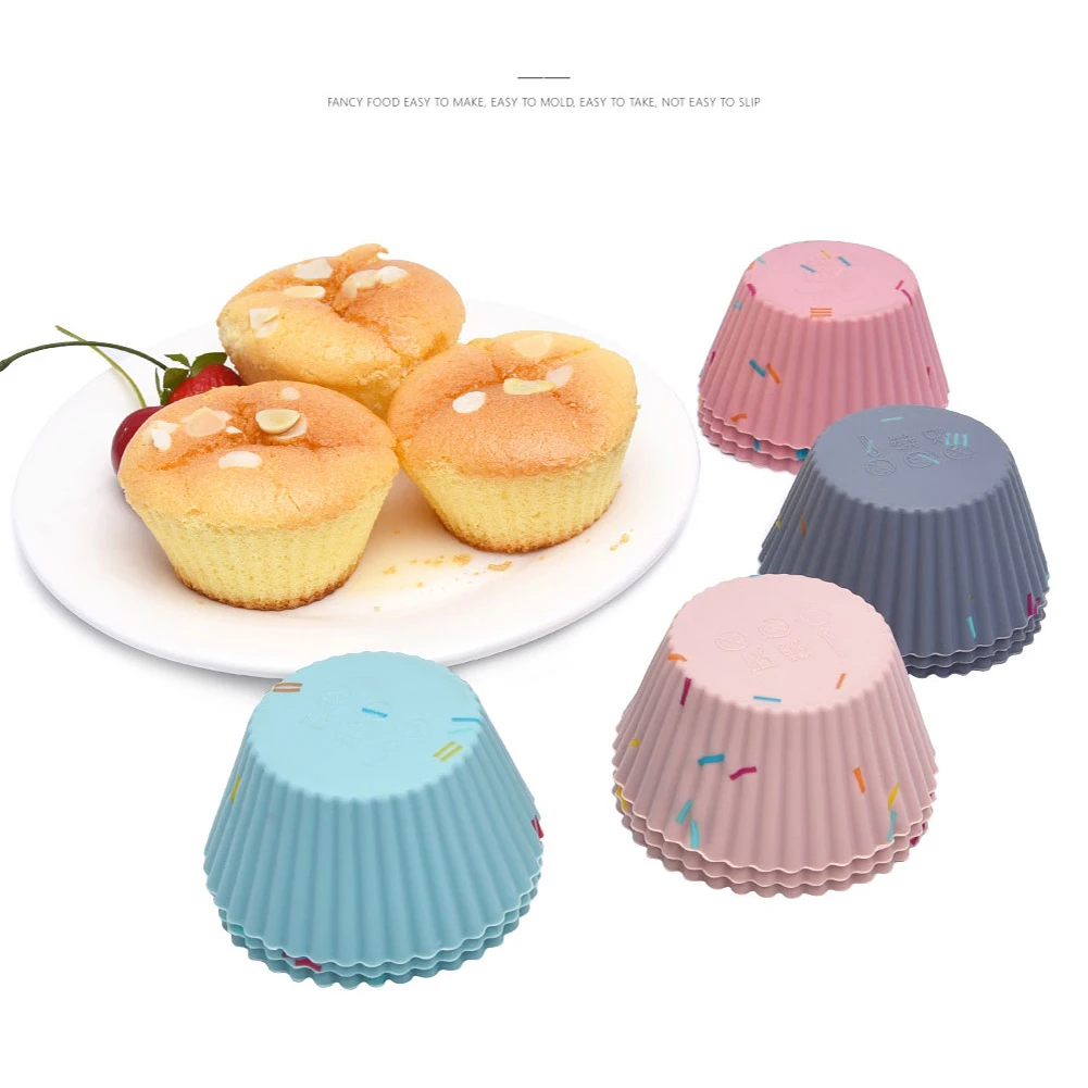 Reusable Silicone Cupcake Mold Muffin Cake Baking Molds Candy DIY Bakeware Cups for Maker Baking Pan DIY Mould Dessert Tools