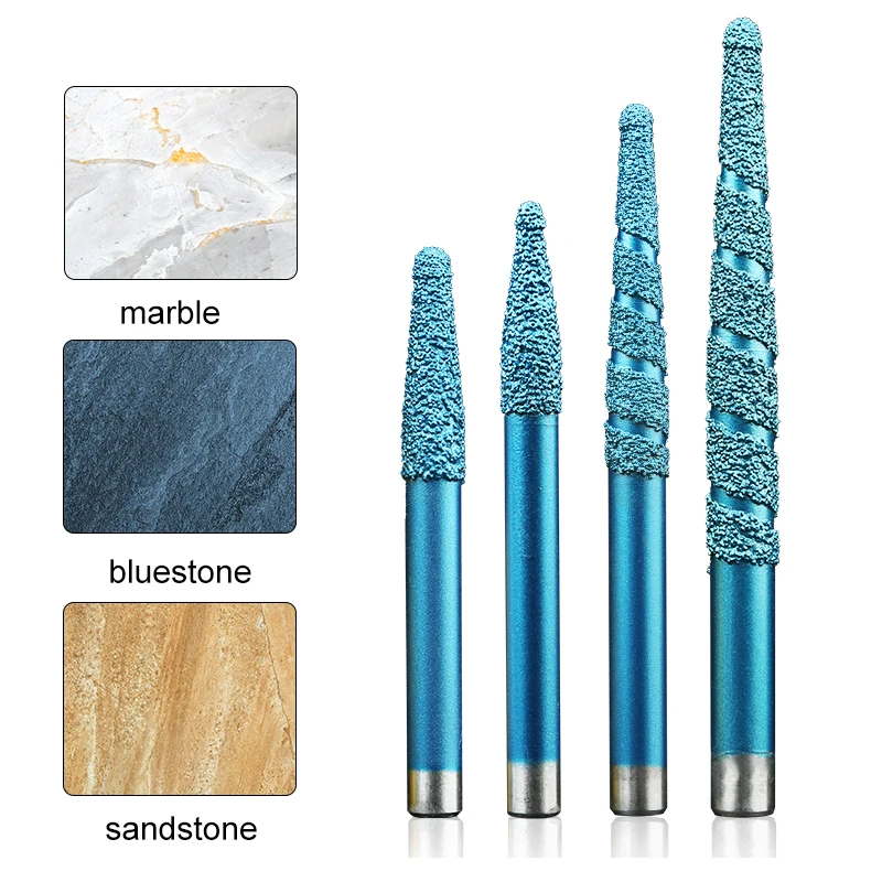 Cone ball head composite brazing knife stone carving milling cutter marble carving tool CNC granite end mill