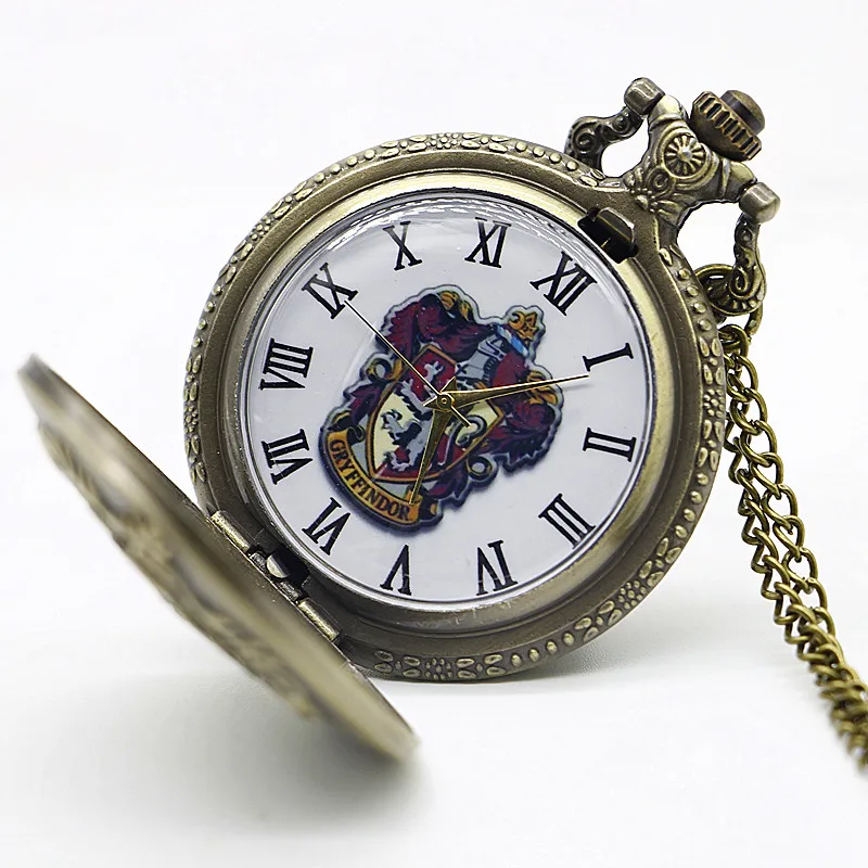 Reloj de bolsillo de cuarzo, cadena con colgante, estilo Steampunk, antiguo, bronce, regalo