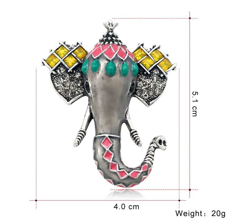 100pcs/lot Free Shipping Custom Abstract Art brooch Pins Silver Plated Animal Elephant Jewelry Brooch For Men and Women