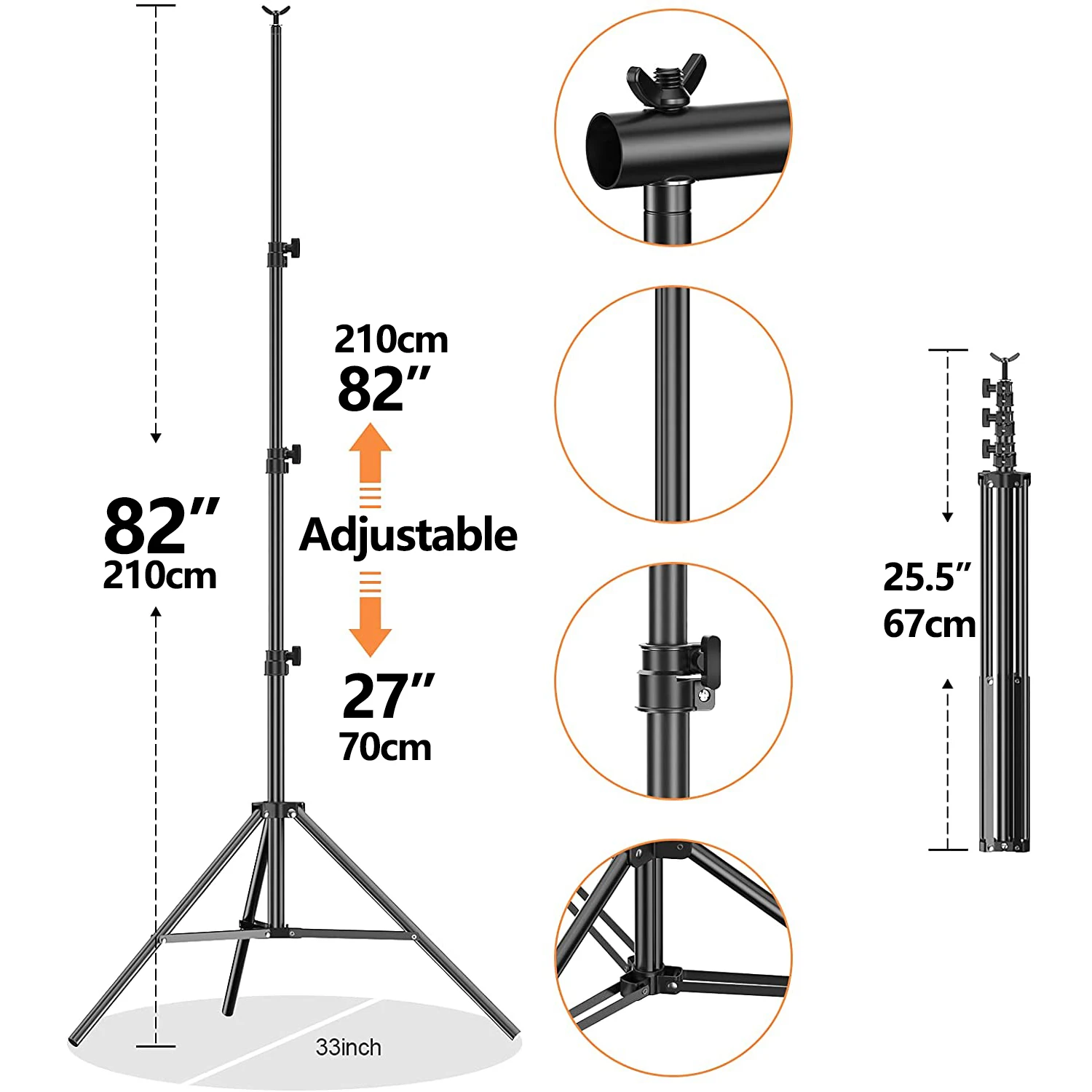 Backdrop Stand Photo Video Studio Background Stand Backdrop Support System Kit Photography Studio Scenery Shelf Frame Light Kit