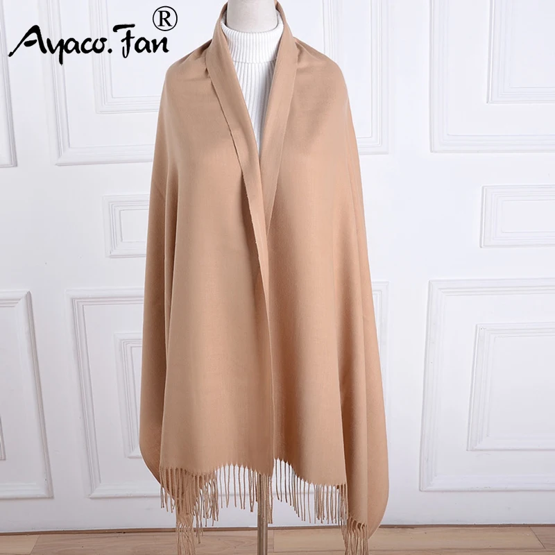 Cashmere Women Scarf 2019 New Warm Shawl Foulard Femme Pashmina Kerchief Wool Stole Head Neck Long Winter Scarves for Ladies