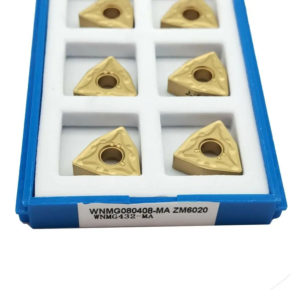 10 pçs WNMG080408-MA inserções de carboneto cnc wnmg432 alta qualidade wnmg para aço