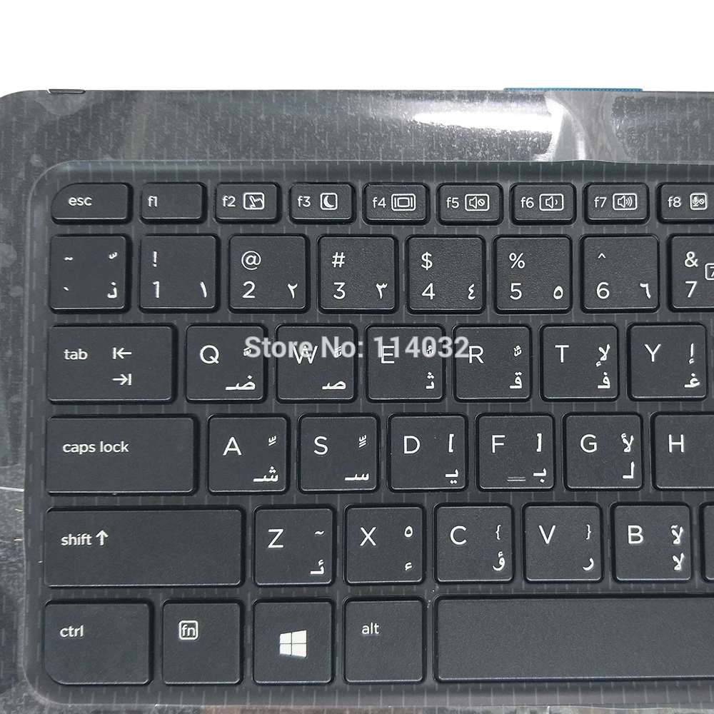 Imagem -03 - Teclado do Portátil para hp Probook X360 11 g1 g2 ee ar Árabe Preto com Caixa Superior 6070b1118402 6037b0129318 V148726bs1 Novo ar