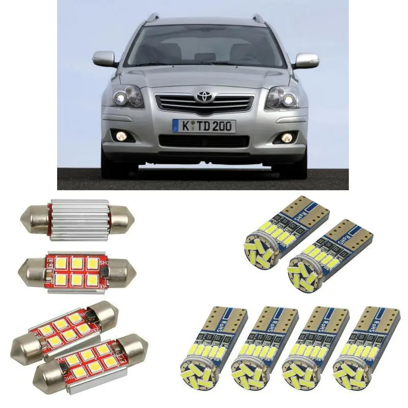 Interior led Car lights For Toyota avensis estate saloon hatchback t25 car accessories boot light License Plate Light 10pc