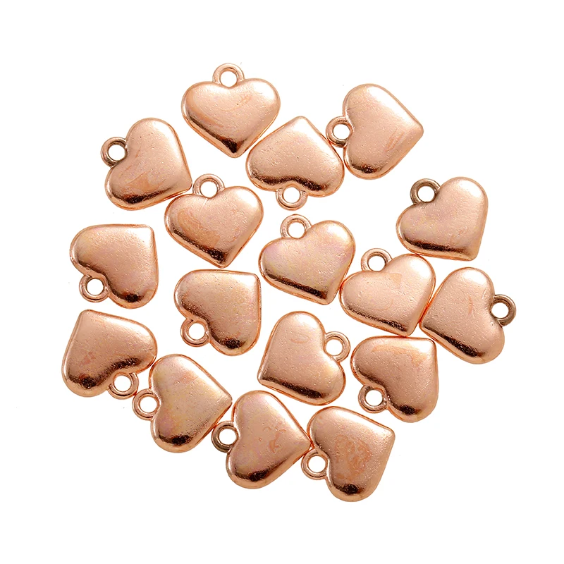 Image 5: Breloques en Forme de Cœurs de Couleur Or, pour Collier, Pendentif, Bracelet, Bijoux de Direction, Artisanat Fait à la Main, Fournitures de Bricolage, 11x12mm, A21, 30 Pièces