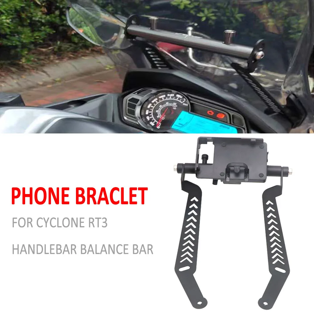 FOR CYCLONE RT3 RT 3 Expansion Stand Multifunction Crossbar Motorcycle Phone GPS Mount Navigation Bracket USB Wireless Charging