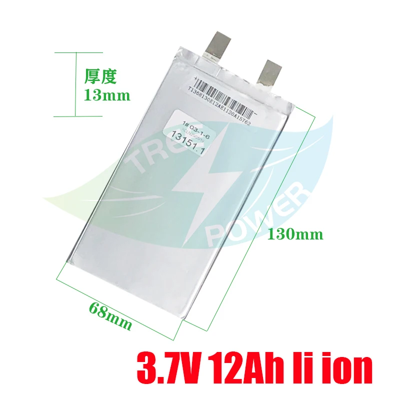 

3.7V 12AH ternary power lithium li ion battery can be assembled into 48V 60V 72V electric vehicle battery cell