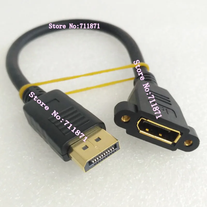 30 ซม.สกรูสั้นคงที่ชายหญิง DP Displayport สายไฟชายหญิง Displayport DP สาย Displayport ลวด
