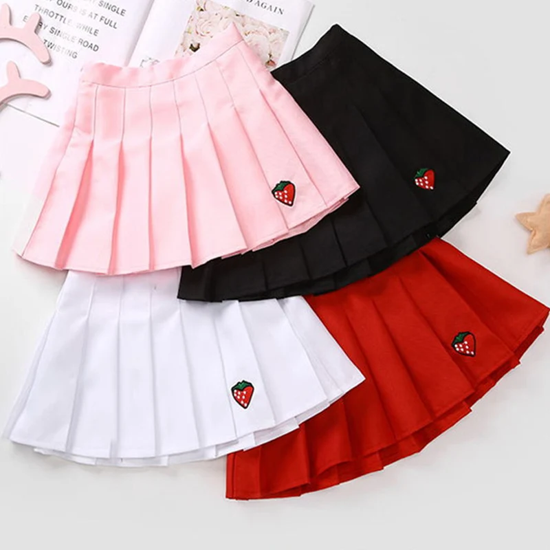 Fashion 5-12 Years Children Girls Pleated Skirts Kids College Style Student Performance Above Skirts For Girls Bottom Clothes