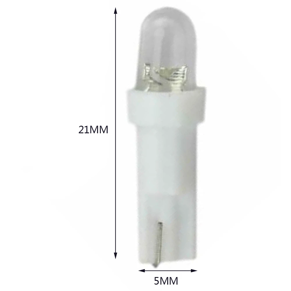 자동차 인테리어 T5 LED 1 SMD DC 12V 라이트 세라믹 대시 보드 게이지 악기, 세라믹 자동차 자동 사이드 웨지 라이트 램프 전구, 10 개