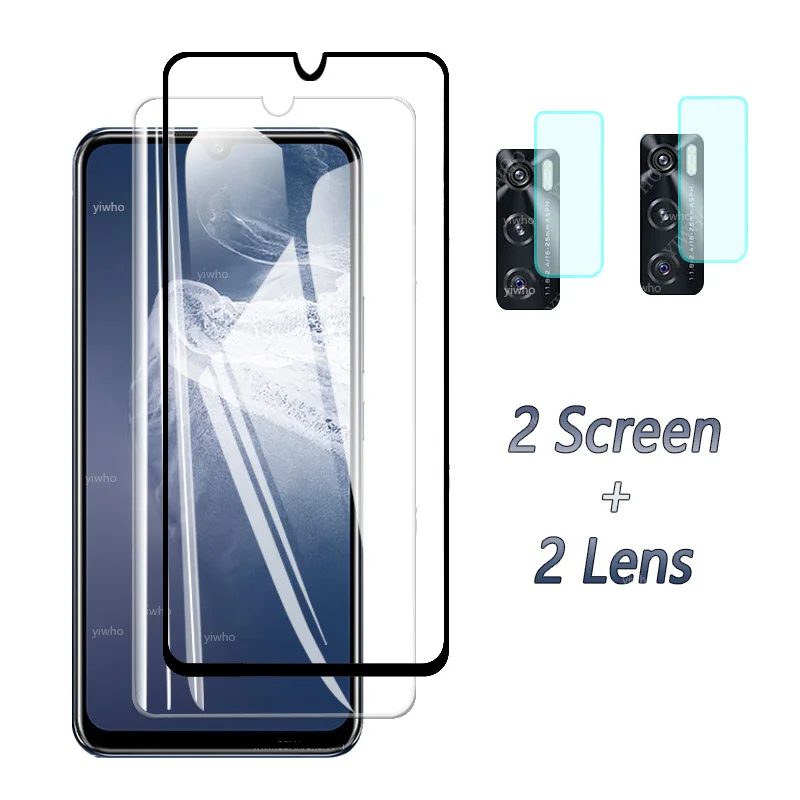 Vivo V20 SE 화면 보호기용 4 In 1 보호 유리, 스크래치 방지, Vivo V20SE 카메라 렌즈 유리 안전 V20 Pro 강화