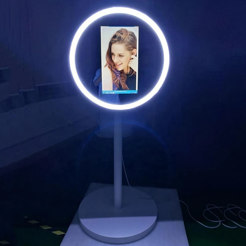 Runde 23,6 Inch Lcd Screen Digital Signage Photo Booth, Neue Produkt Ideen Werbung Photo Booth, Diy Photo Booth