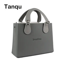 Tanqu huntfun EVA Waterproof Square Bag with Concise Curved Drop Handle Removable Inner Pocket Women O Bag Style Handbag Obag