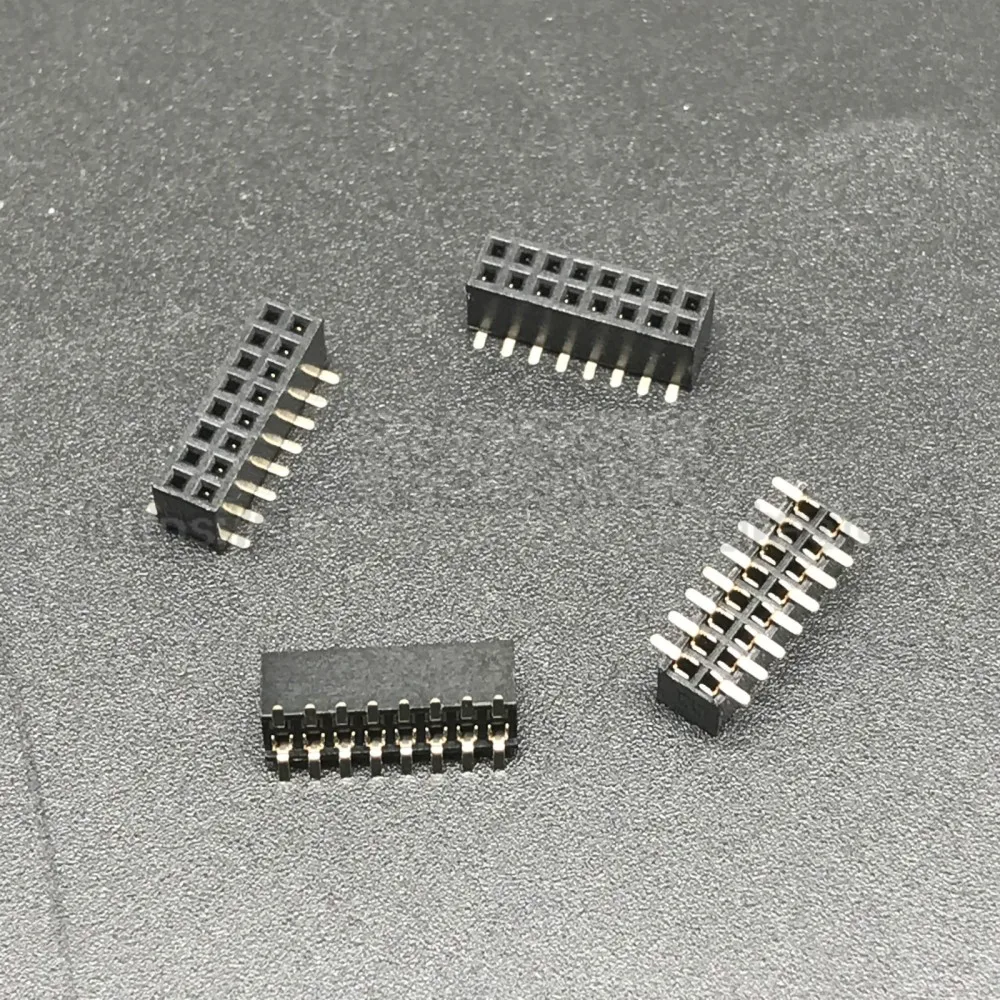 100 stücke SMT 1,27mm Zweireihige Weibliche Abtrünnigen PCB Board Pin Header buchse Stecker Pin header 2*5 2*10 2*12 2*15 2*20 2*50P SMD – Detail 18