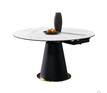 marble dining table imported rock plate folding round dining table multifunctional square and round dining table