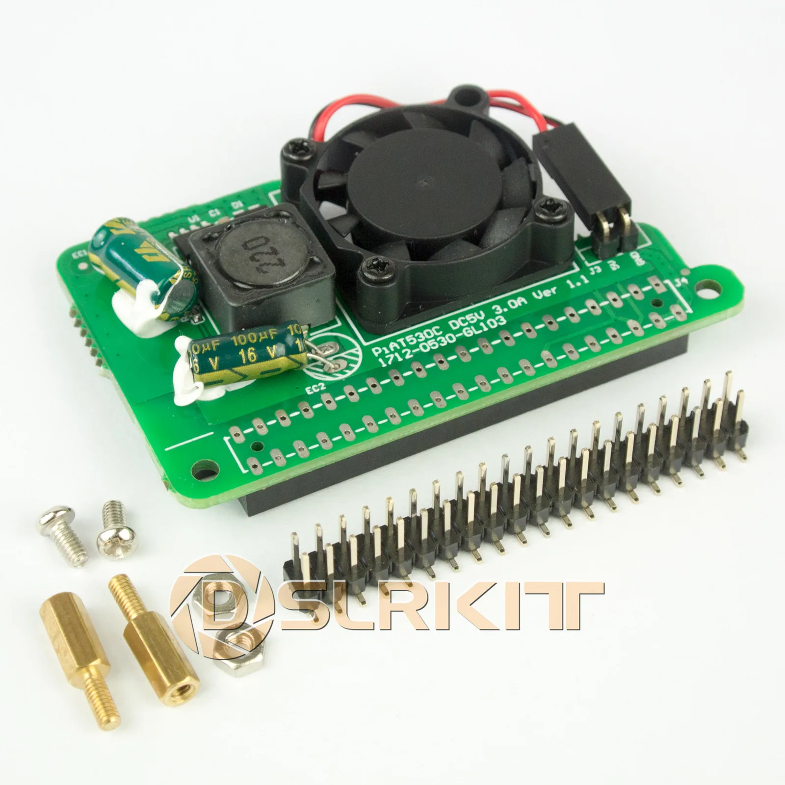 DSLRKIT 5V 3A PoE HAT for Raspberry Pi 4B 3B+ 3B Plus 802.3at PoE+ with Cooling fan