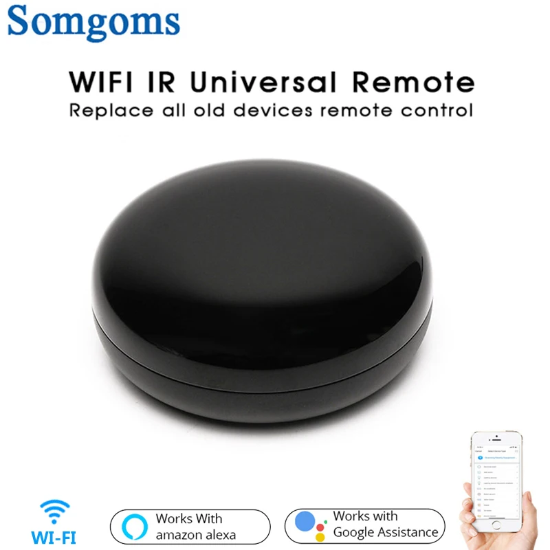 Wifi Smart IR Remote Control Infrared Universal Smart Life APP Control One for All TV DVD AUD Voice wireless Remote Control