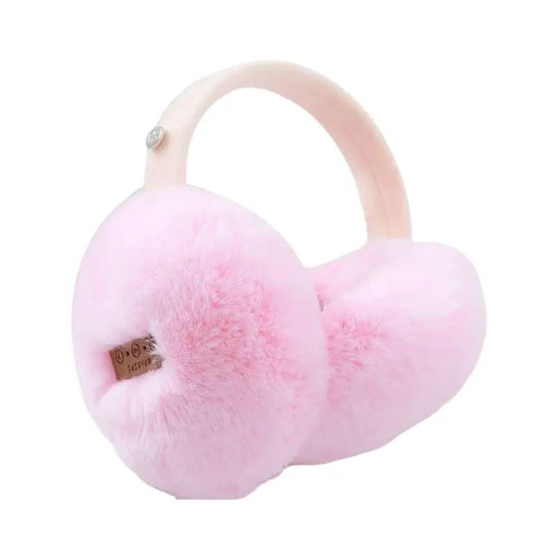 2024 New Unisex Winter Warm Bluetooth Earmuffs Wireless Plush Earphone Music Ear Warmers