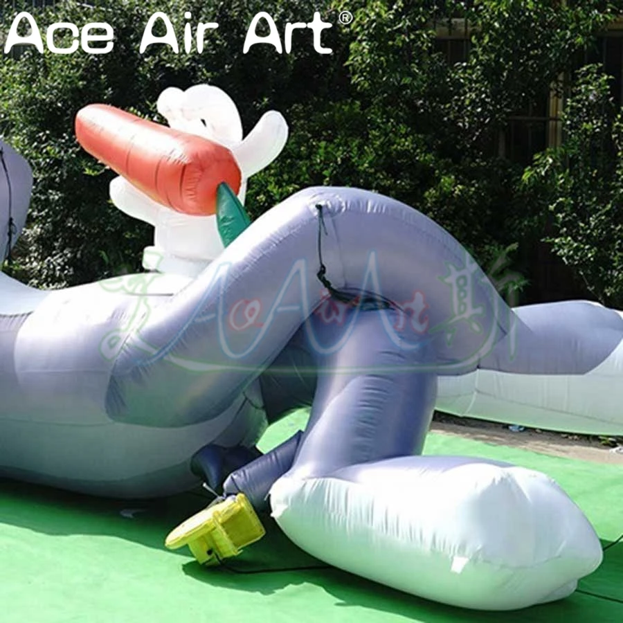 Inflatable Easter Decoration, Grey Rabbit, Dozing On Its Back, Model Decoration for Advertisements, New Style