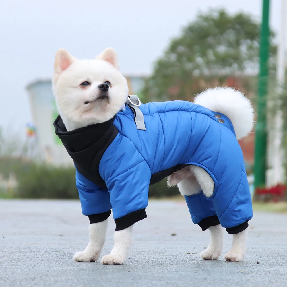 Waterproof Winter Dog Coat Clothes Thicken Warm Dog Jumpsuit Small Dogs Puppy Outfit For French Bulldog Pug Pet Jacket Clothing