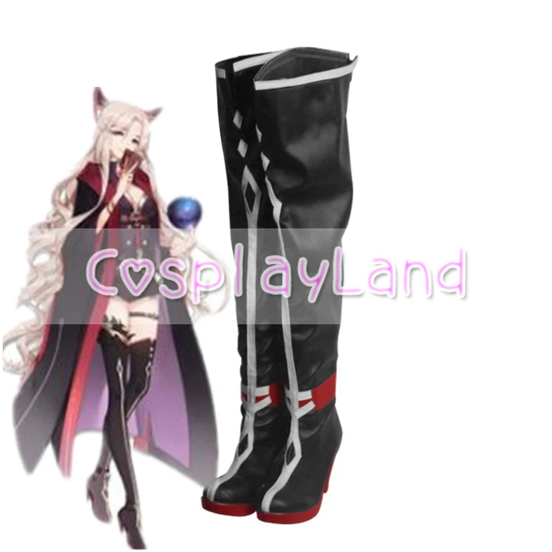 

Arknights Gitano Cosplay Boots Shoes Women Over Knee High Heel Shoes Costume Customized Accessories Halloween Party Shoes