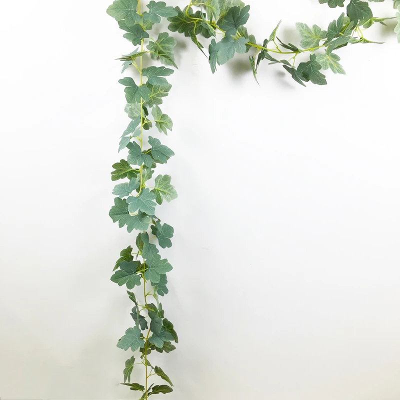 175 cm künstliche Hängepflanzen, Weinrebe, künstliche Ahornblätter, Wandbehang, Rattan, künstlicher Baum, Laub, Efeu für Garten, Hochzeit, Heimdekoration – Detail 11