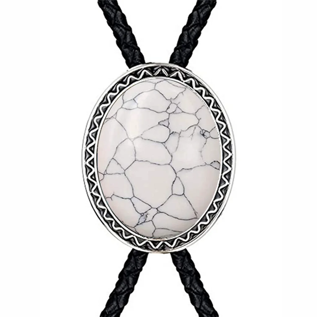 Natural Stone Scorpion Bolo Tie for Man Indian Cowboy Western Cowgirl Leather Rope Zinc Alloy Necktie