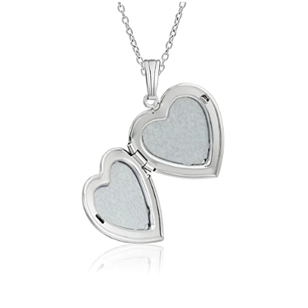 Forever In My Heart stainless steel Love Heart Locket Necklace That Holds Pictures Photo  Locket Necklace  for Women Girls