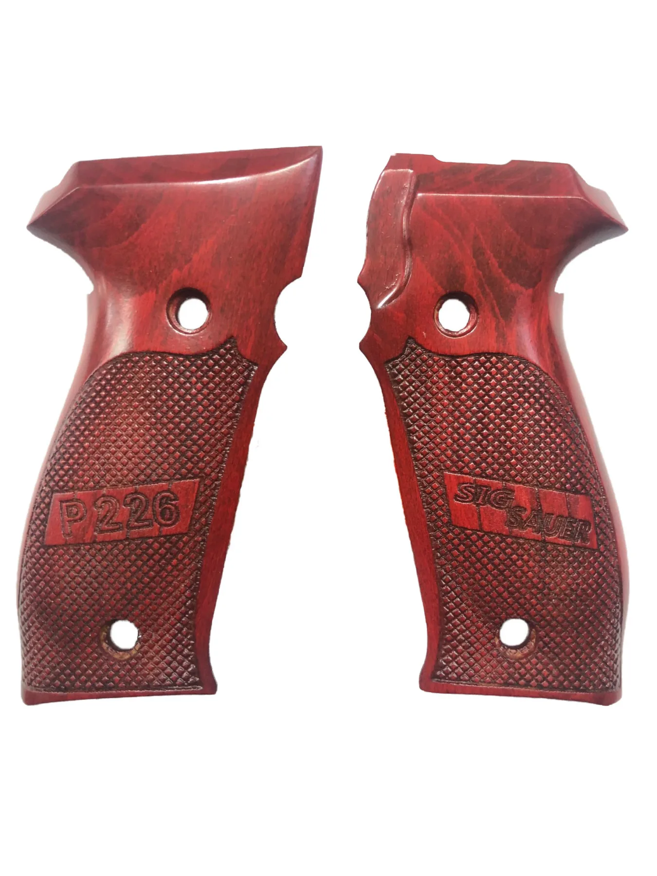 

Sig Sauer P226 Compatible Special Series Laser Cutting Sig Sauer P226 Written Red Wooden Grip Mod6