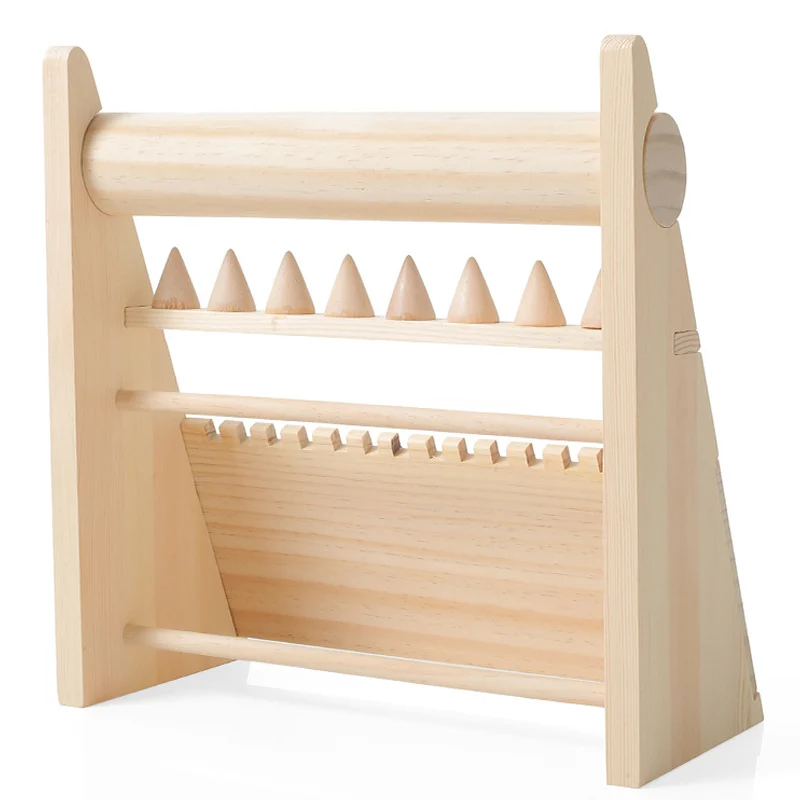 High Quality Creative Solid Wood Tripod Jewelry Stand Necklace Bracelet Ring Storage Rack Jewelry Display Stand Decoration Props