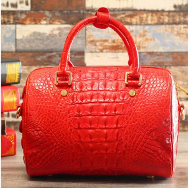 ourui true  crocodile  female  The pillow pack  Genuine leather  handbag  package  package  female women handbag