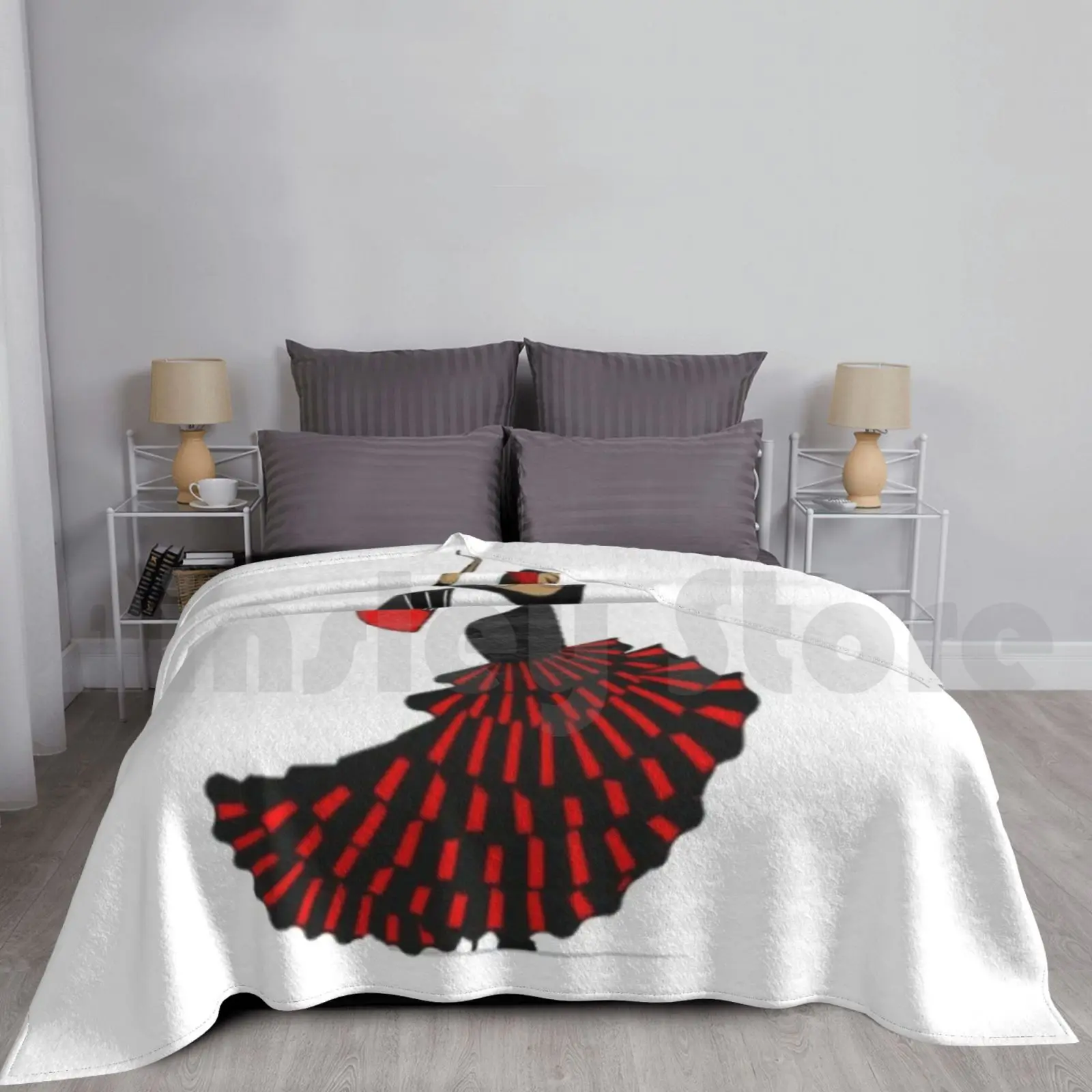 Flamenco Blanket Fashion Custom Flamenco Spain Spanish Andalusia Sevilla Festival Seville Art Sevillana Seville April Fair