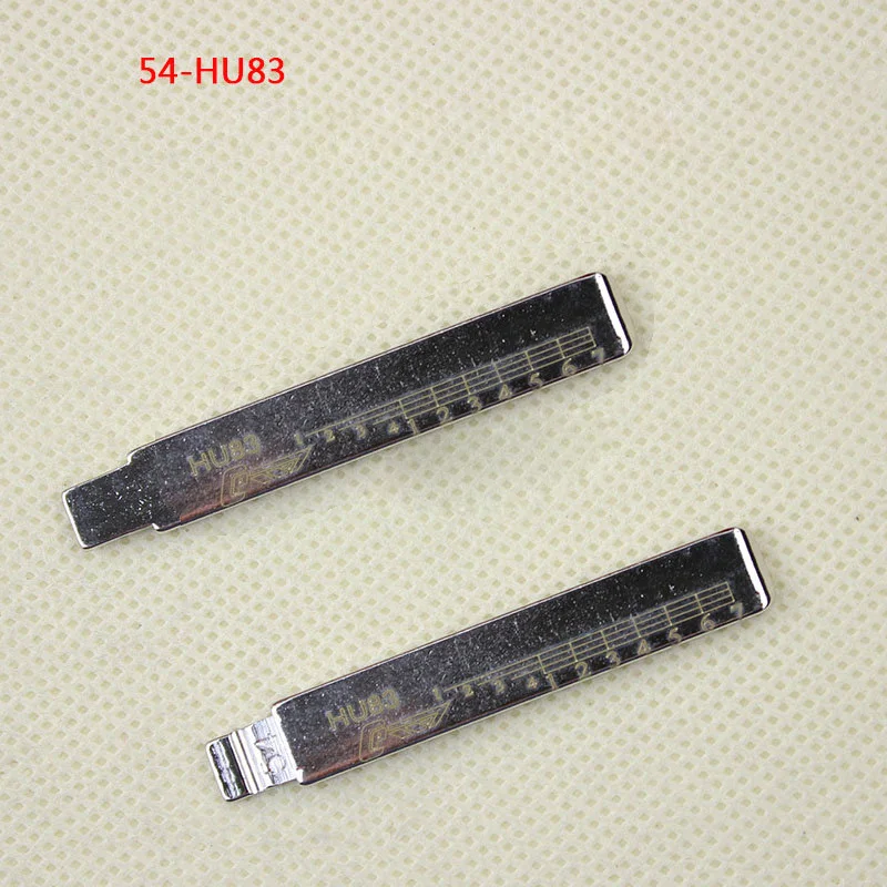 NO.54 HU83 Engraved Line Key Blade  for Peugeot  Uncut Blank Scale Shearing Teeth Key Blade 54# for Citroen