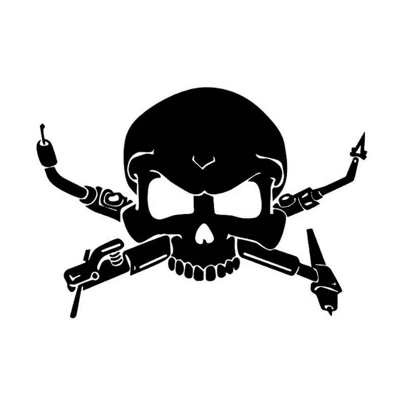 S51469# Various Sizes/Colors Car Stickers Vinyl Decal Skull Welding Motorcycle Decorative Accessories Laptop Helmet