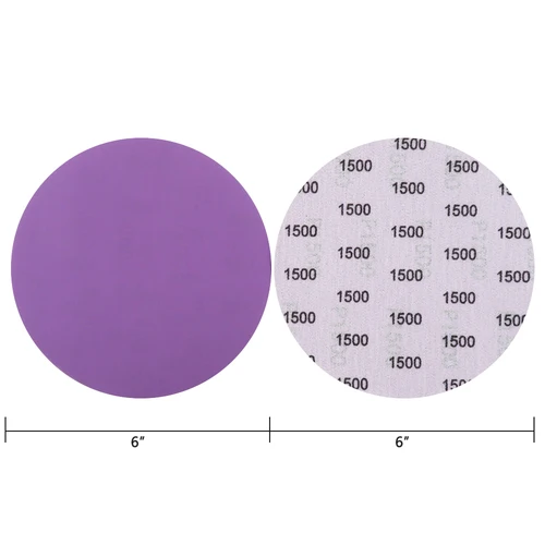 Imagen 2 del producto Discos de lijado Gancho y bucle de 6 pulgadas Papel de lija de grano 60-10000 150 mm para lijadora orbital aleatoria Lavado de madera Coche de metal automotriz