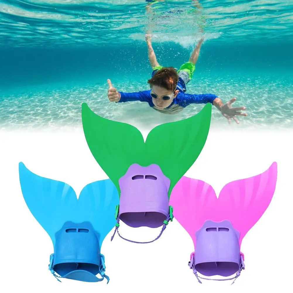 Adjustable Children Swimming Fin Children Kid Mermaid Flippers Diving Scuba Swim Fin Foot Flippers Water Sports Training Shoes