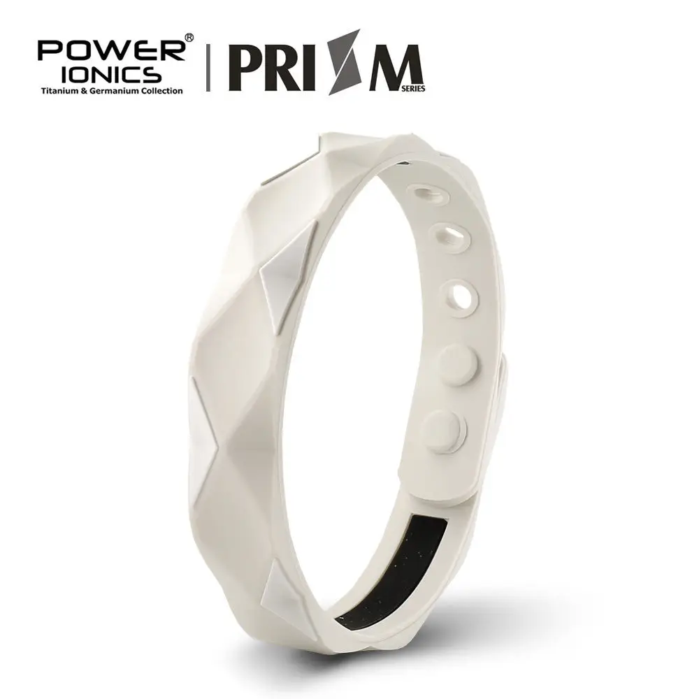 Power Ionics Prism 2000 Ions Titanium Germanium Silicone Wristband Bracelets For Man Women