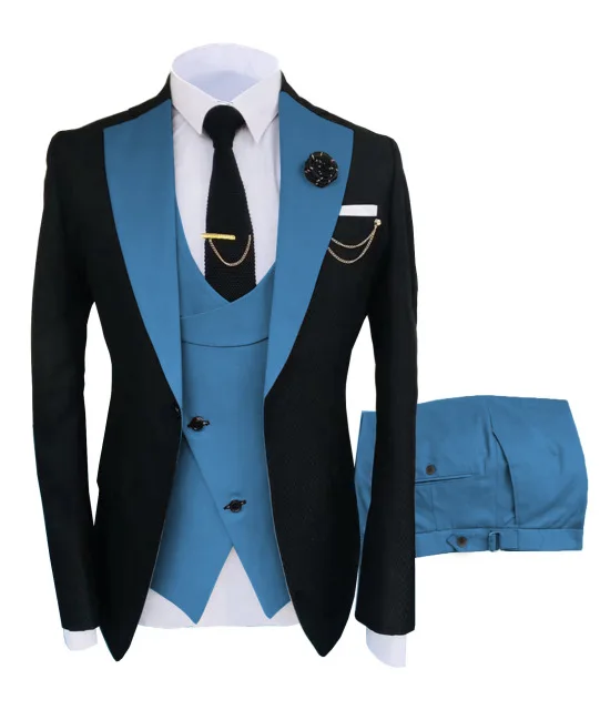 2023 Nieuwste Bruidegom Slijtage Slim Fit Hoge Kwaliteit Trouwjurk Pakken Prom Party Kostuums Drie Stukken Suit(Jack + Vest + Broek)