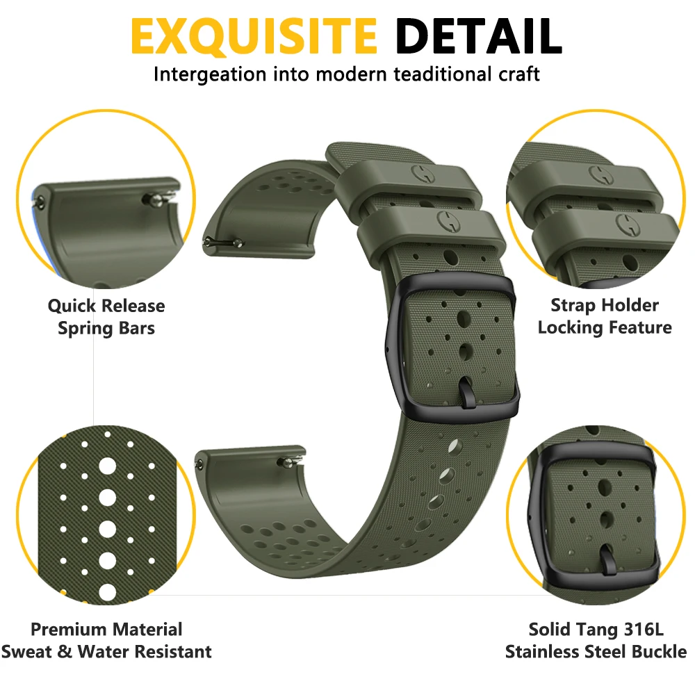 استبدال سوار معصم من السيليكون حزام للقطبية فانتاج م لتحديد المواقع الرياضة ساعة ذكية حزام الساعات سوار المعصم الفرقة Correa الملحقات