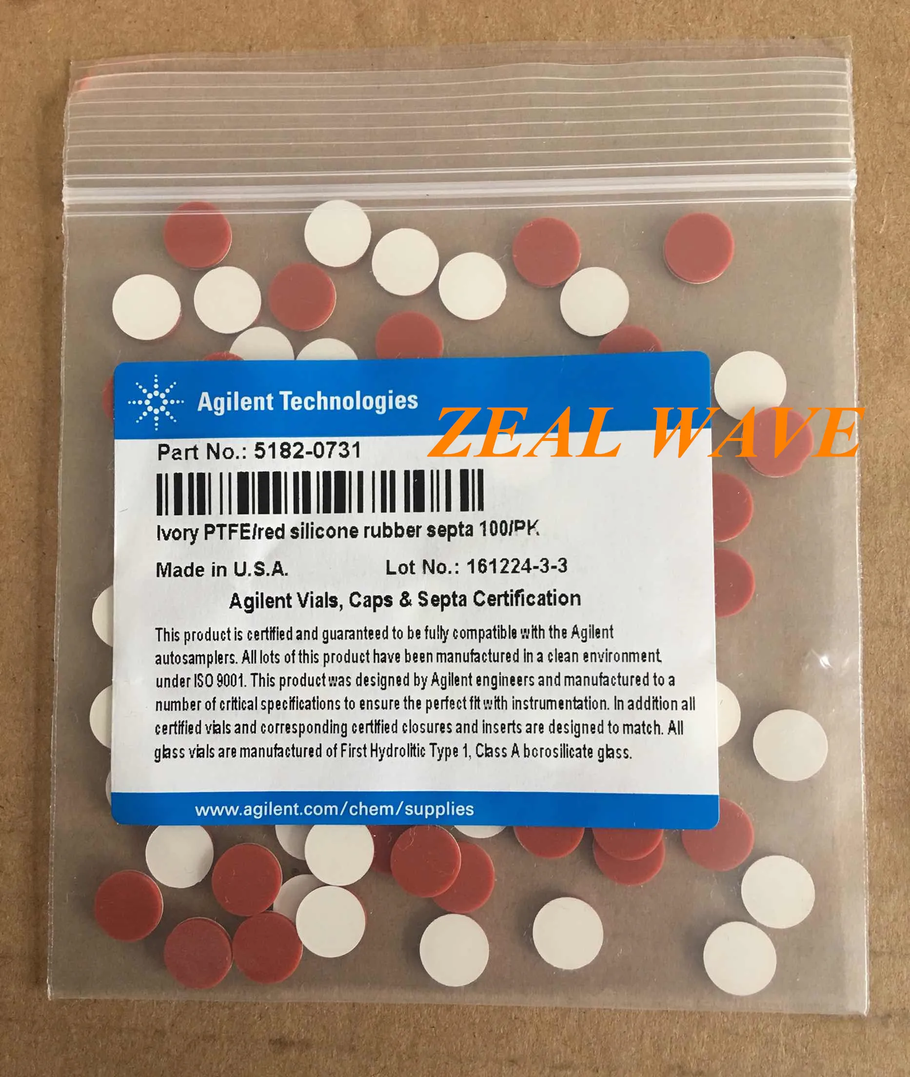 

For Original Agilent Liquid Bottle Pad 8.7mm 100 Pk 5182-0731